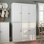 Palace Imports 100% Solid Wood China Pantry with Glass or Solid Wood Doors and 2-Drawers - 48.5  x 71.5