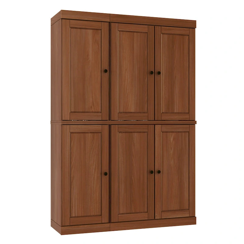 Palace Imports 100% Solid Wood China Pantry with Glass or Solid Wood Doors and 2-Drawers - 48.5  x 71.5