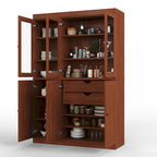 Palace Imports 100% Solid Wood China Pantry with Glass or Solid Wood Doors and 2-Drawers - 48.5  x 71.5