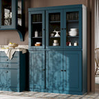 Palace Imports 100% Solid Wood China Pantry with Glass or Solid Wood Doors and 2-Drawers - 48.5  x 71.5