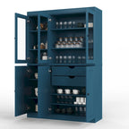 Palace Imports 100% Solid Wood China Pantry with Glass or Solid Wood Doors and 2-Drawers - 48.5  x 71.5