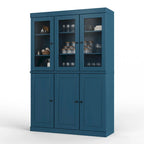 Palace Imports 100% Solid Wood China Pantry with Glass or Solid Wood Doors and 2-Drawers - 48.5  x 71.5