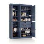 Palace Imports 100% Solid Wood China Pantry with Glass or Solid Wood Doors and 2-Drawers - 48.5  x 71.5