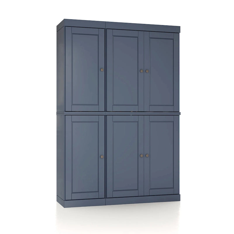 Palace Imports 100% Solid Wood China Pantry with Glass or Solid Wood Doors and 2-Drawers - 48.5  x 71.5