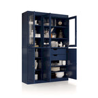 Palace Imports 100% Solid Wood China Pantry with Glass or Solid Wood Doors and 2-Drawers - 48.5  x 71.5