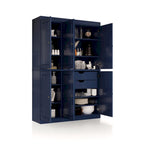 Palace Imports 100% Solid Wood China Pantry with Glass or Solid Wood Doors and 2-Drawers - 48.5  x 71.5