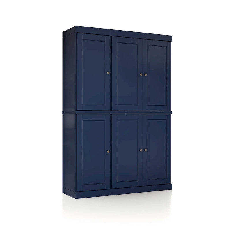 Palace Imports 100% Solid Wood China Pantry with Glass or Solid Wood Doors and 2-Drawers - 48.5  x 71.5