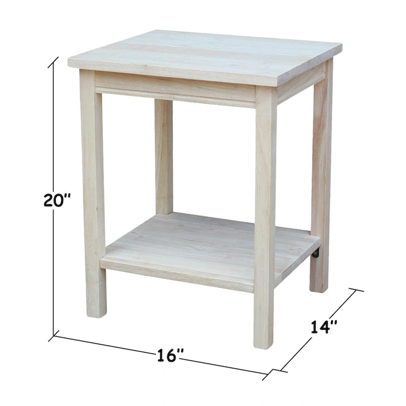 The Gray Barn Moonshine Unfinished Accent Table