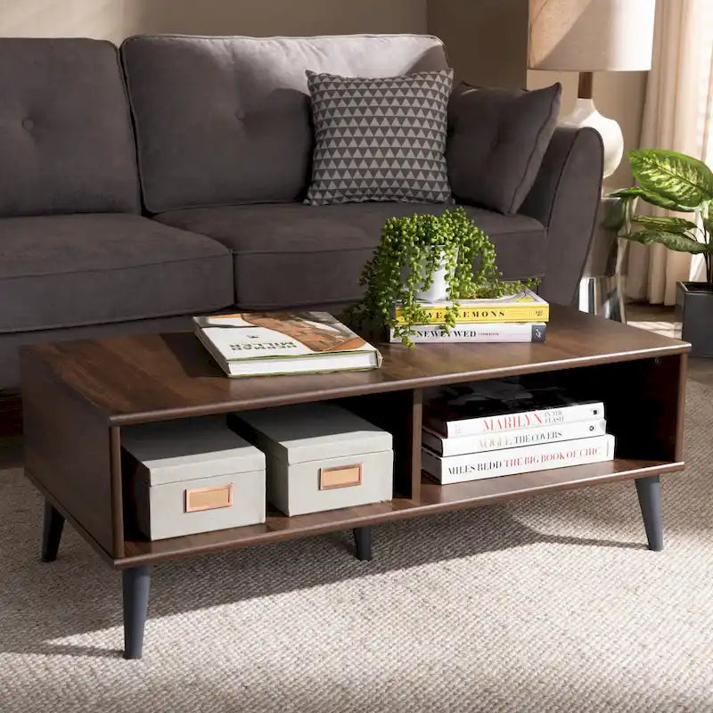 Mid-Century Modern Brown Coffee Table by 
