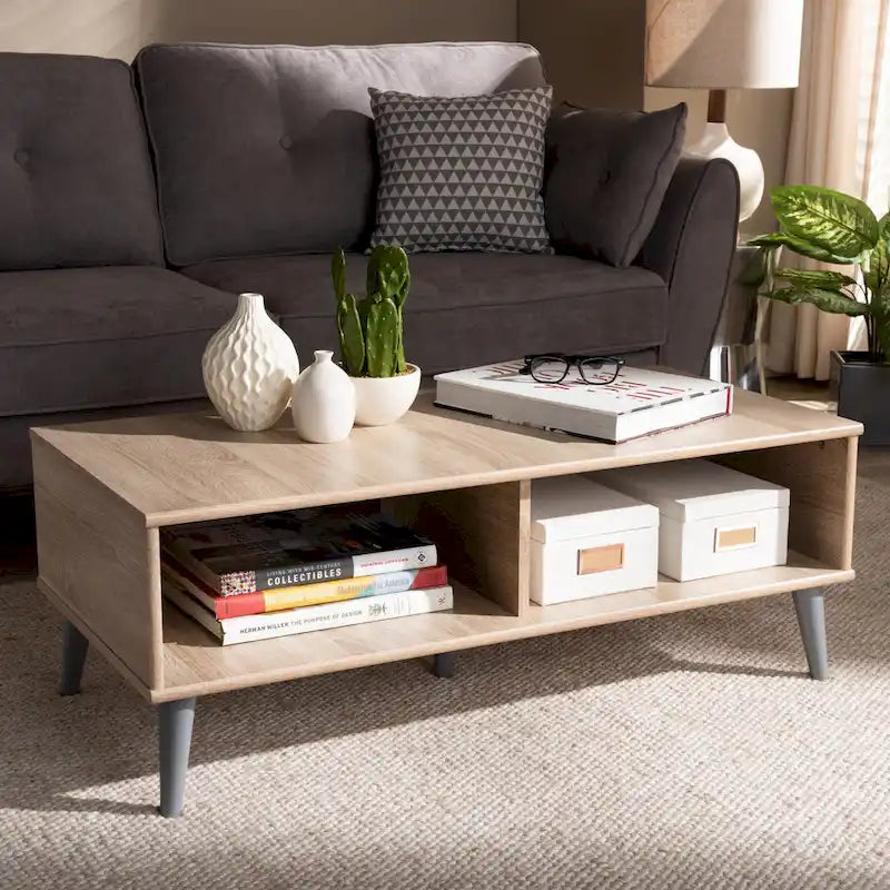 Mid-Century Modern Brown Coffee Table by