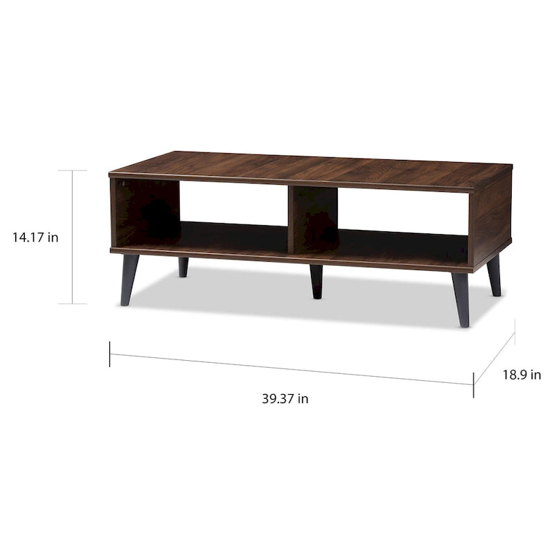 Mid-Century Modern Brown Coffee Table by