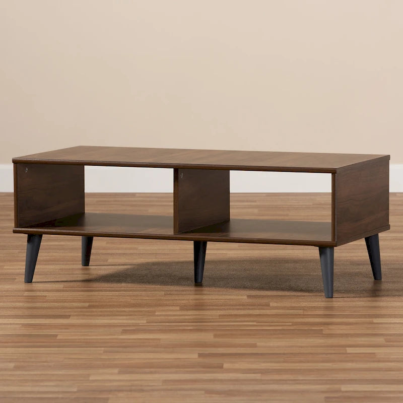 Mid-Century Modern Brown Coffee Table by