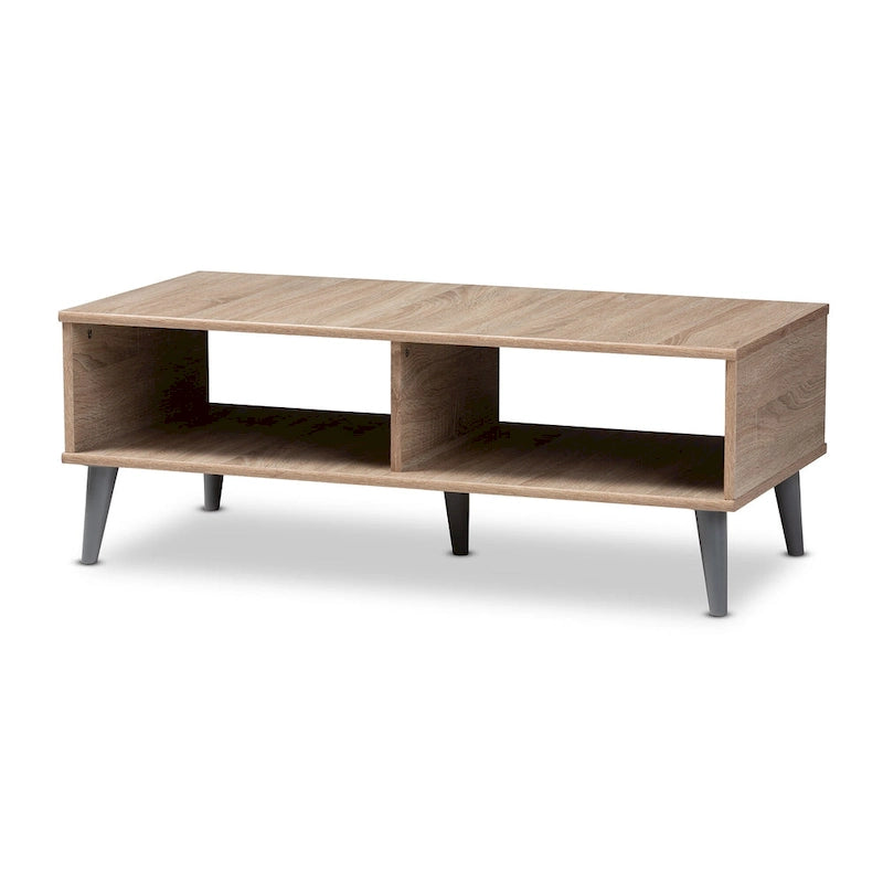 Mid-Century Modern Brown Coffee Table by