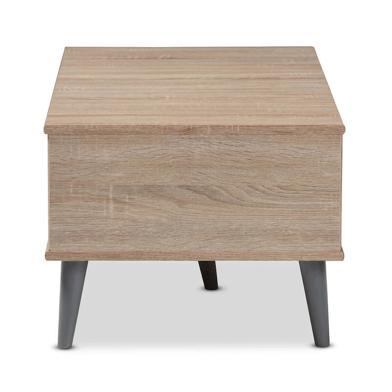 Mid-Century Modern Brown Coffee Table by