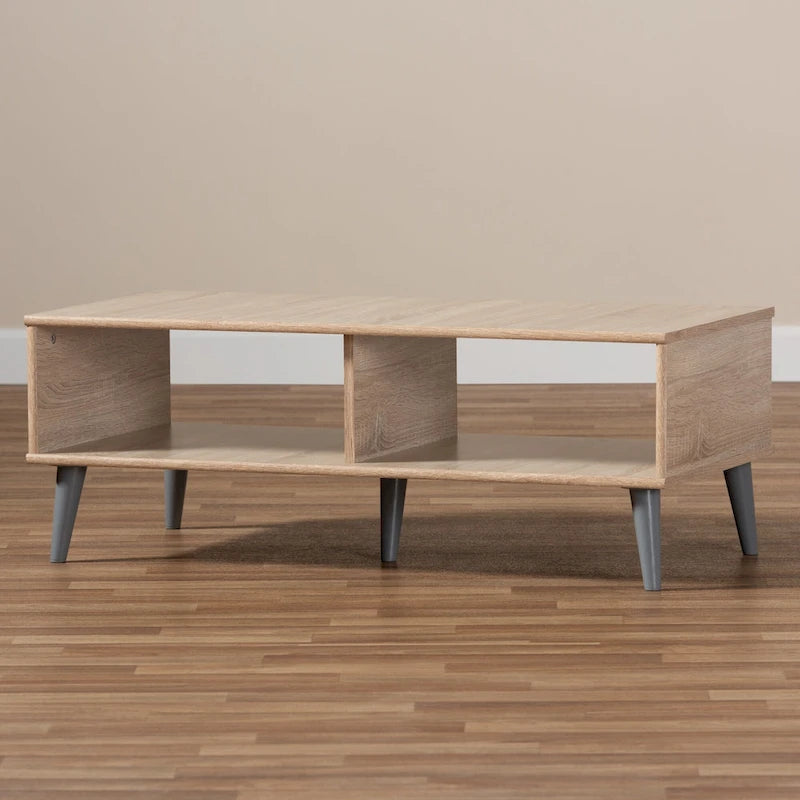 Mid-Century Modern Brown Coffee Table by