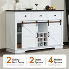 Ukuowu Farmhouse Buffet Cabinet with Storage for Kitchen, Dining Room, Reclaimed Barnwood