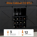 Ukuowu Farmhouse Buffet Cabinet with Storage for Kitchen, Dining Room, Reclaimed Barnwood