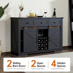 Ukuowu Farmhouse Buffet Cabinet with Storage for Kitchen, Dining Room, Reclaimed Barnwood