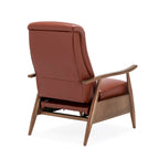 Fordham Top Grain Leather Wood Arm Push Back Recliner by Greyson Living