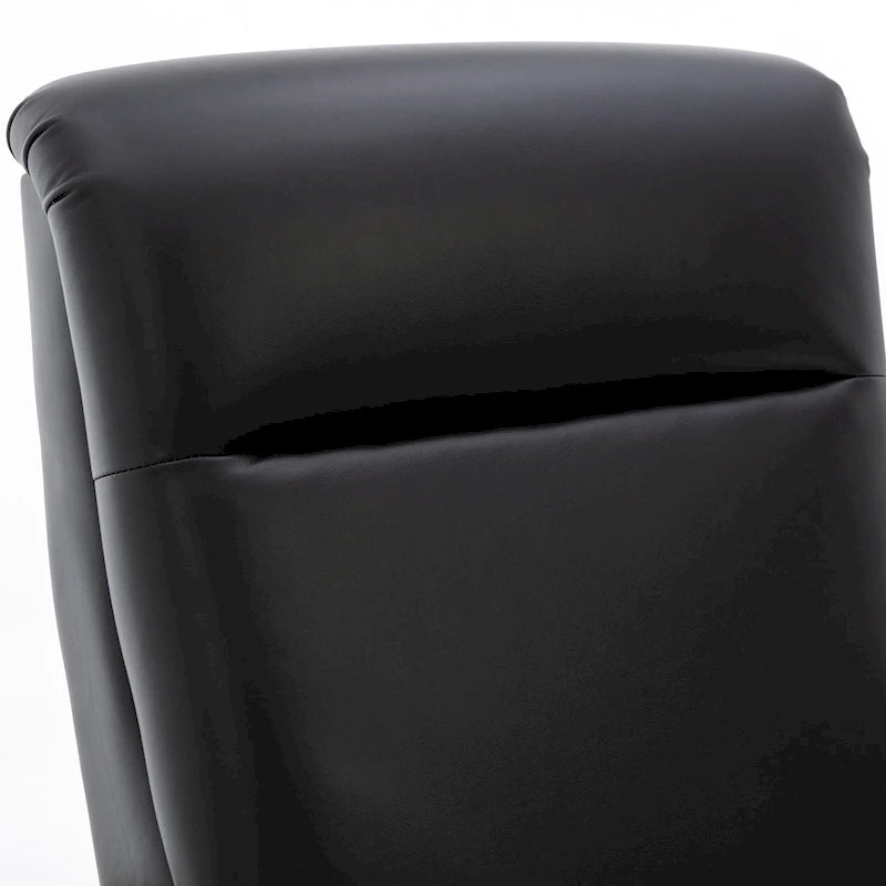 Fordham Top Grain Leather Wood Arm Push Back Recliner by Greyson Living