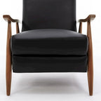Fordham Top Grain Leather Wood Arm Push Back Recliner by Greyson Living
