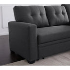 Upholstered Pull out Sectional Sofa with Chaise