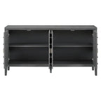 Retro Sideboard with Circular Groove Design Metal Handle