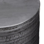 WYNDENHALL Jean 15  Wide Tribal Pattern Metal Accent Table & Assembled - 15 w x 15  d x 20  h