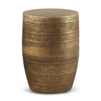 WYNDENHALL Jean 15  Wide Tribal Pattern Metal Accent Table & Assembled - 15 w x 15  d x 20  h
