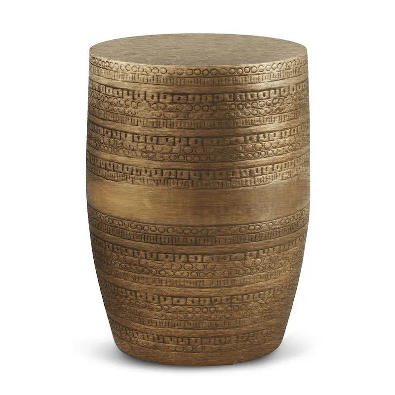 WYNDENHALL Jean 15  Wide Tribal Pattern Metal Accent Table & Assembled - 15 w x 15  d x 20  h