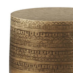WYNDENHALL Jean 15  Wide Tribal Pattern Metal Accent Table & Assembled - 15 w x 15  d x 20  h