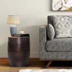 WYNDENHALL Jean 15  Wide Tribal Pattern Metal Accent Table & Assembled - 15 w x 15  d x 20  h