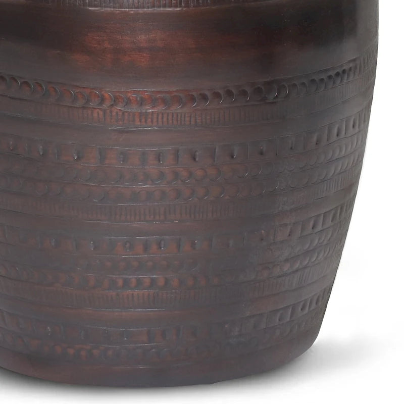 WYNDENHALL Jean 15  Wide Tribal Pattern Metal Accent Table & Assembled - 15 w x 15  d x 20  h