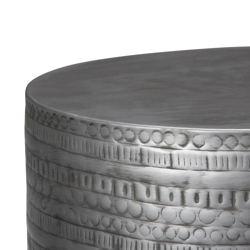 WYNDENHALL Jean 15  Wide Tribal Pattern Metal Accent Table & Assembled - 15 w x 15  d x 20  h