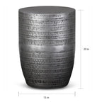 WYNDENHALL Jean 15  Wide Tribal Pattern Metal Accent Table & Assembled - 15 w x 15  d x 20  h