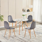 HomyLin Dining Chair Set of 4 Upholstered Fabric Low Back Armless