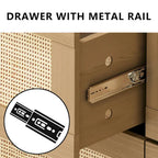 6 drawers Rattan dresser Rattan Drawer, Bedroom,Living Room