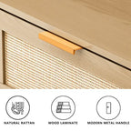 6 drawers Rattan dresser Rattan Drawer, Bedroom,Living Room