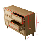 6 drawers Rattan dresser Rattan Drawer, Bedroom,Living Room