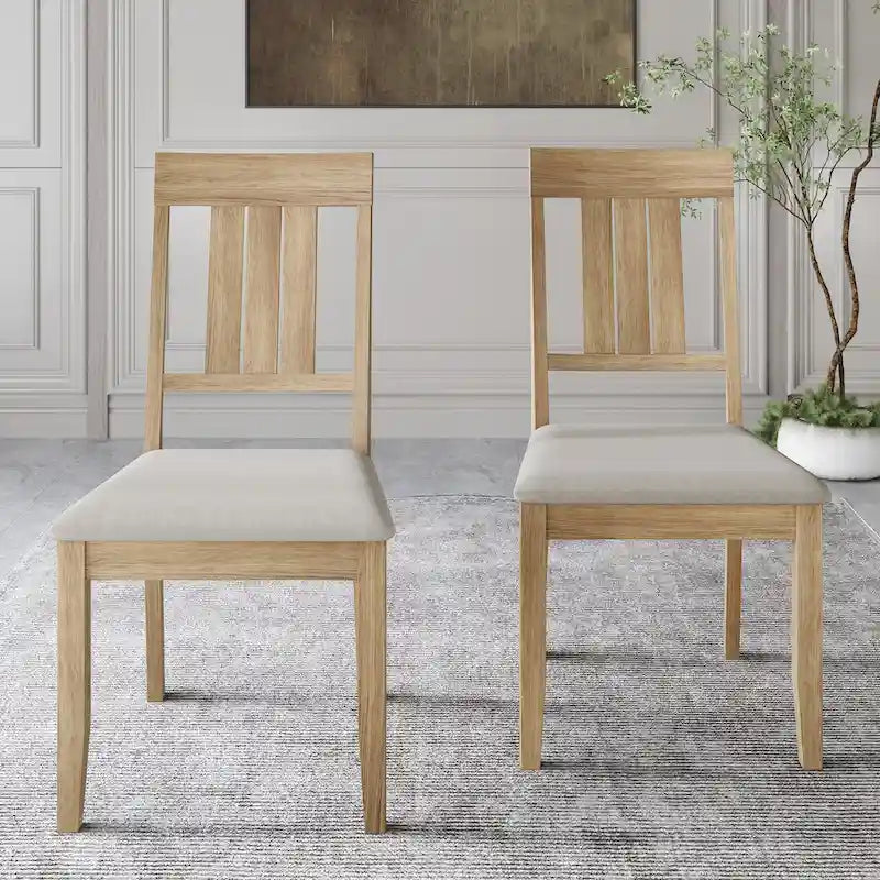 CraftPorch Classic Wooden Dining Chairs (Set of 2) - N/A