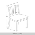 CraftPorch Classic Wooden Dining Chairs (Set of 2) - N/A