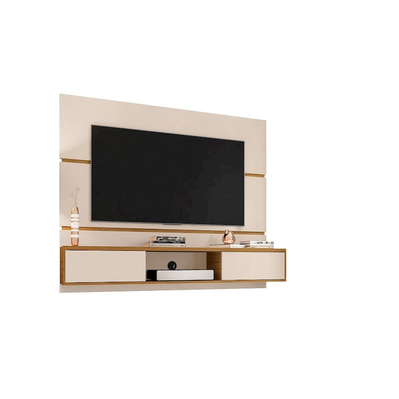 Mid Century Modern Wood 62.99 In. Floating Living Room Entertainment Furniture