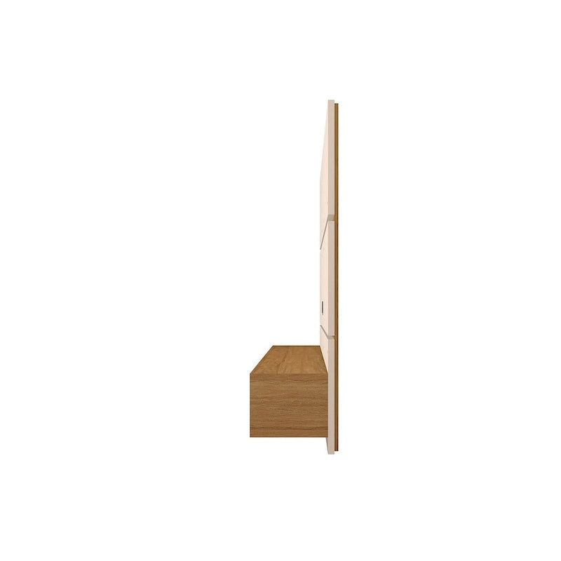 Mid Century Modern Wood 62.99 In. Floating Living Room Entertainment Furniture