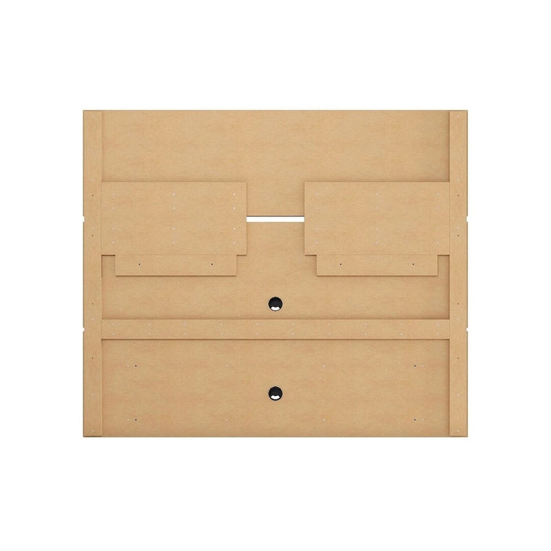 Mid Century Modern Wood 62.99 In. Floating Living Room Entertainment Furniture