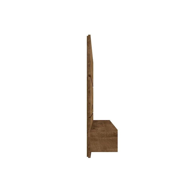 Mid Century Modern Wood 62.99 In. Floating Living Room Entertainment Furniture