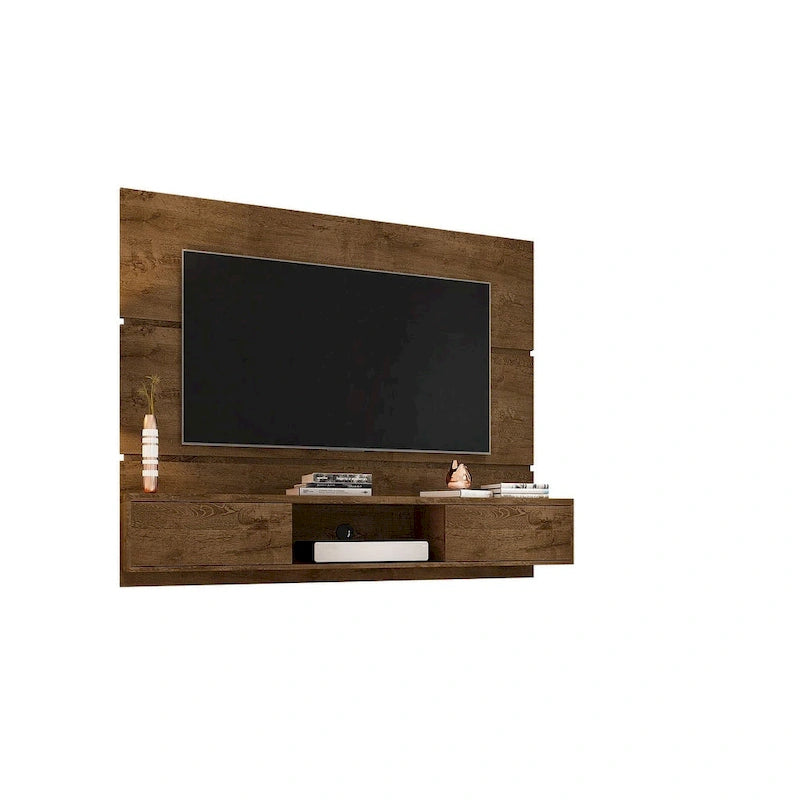 Mid Century Modern Wood 62.99 In. Floating Living Room Entertainment Furniture
