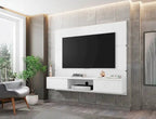 Mid Century Modern Wood 62.99 In. Floating Living Room Entertainment Furniture
