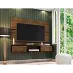 Mid Century Modern Wood 62.99 In. Floating Living Room Entertainment Furniture