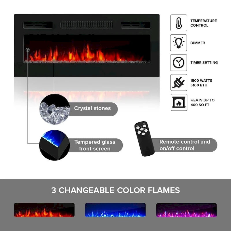 Goldie BL-EF Electric Fireplace 65  TV Stand