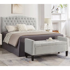 Entryway Living Room Soft Padded Seat with Armrest,Bed Bench